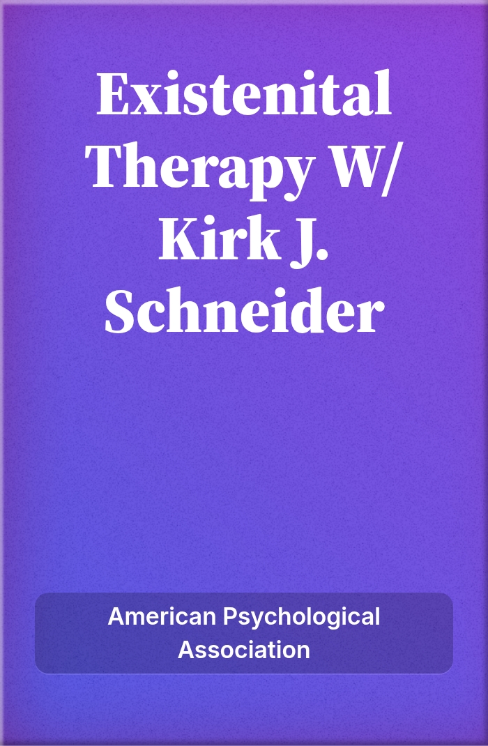 Existential Therapy